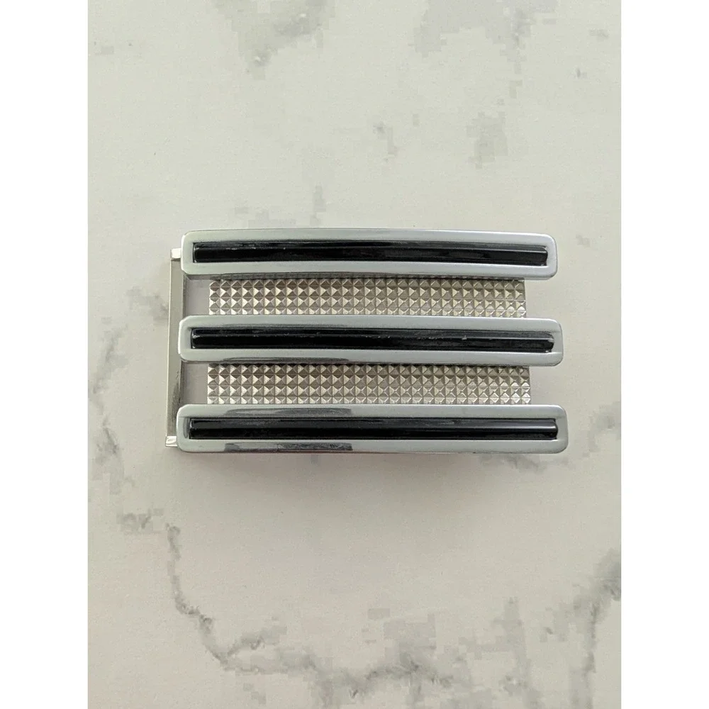 Adidas Golf 3 Stripe Black Gray Color - Trophy Award Style Sports Belt Buckle